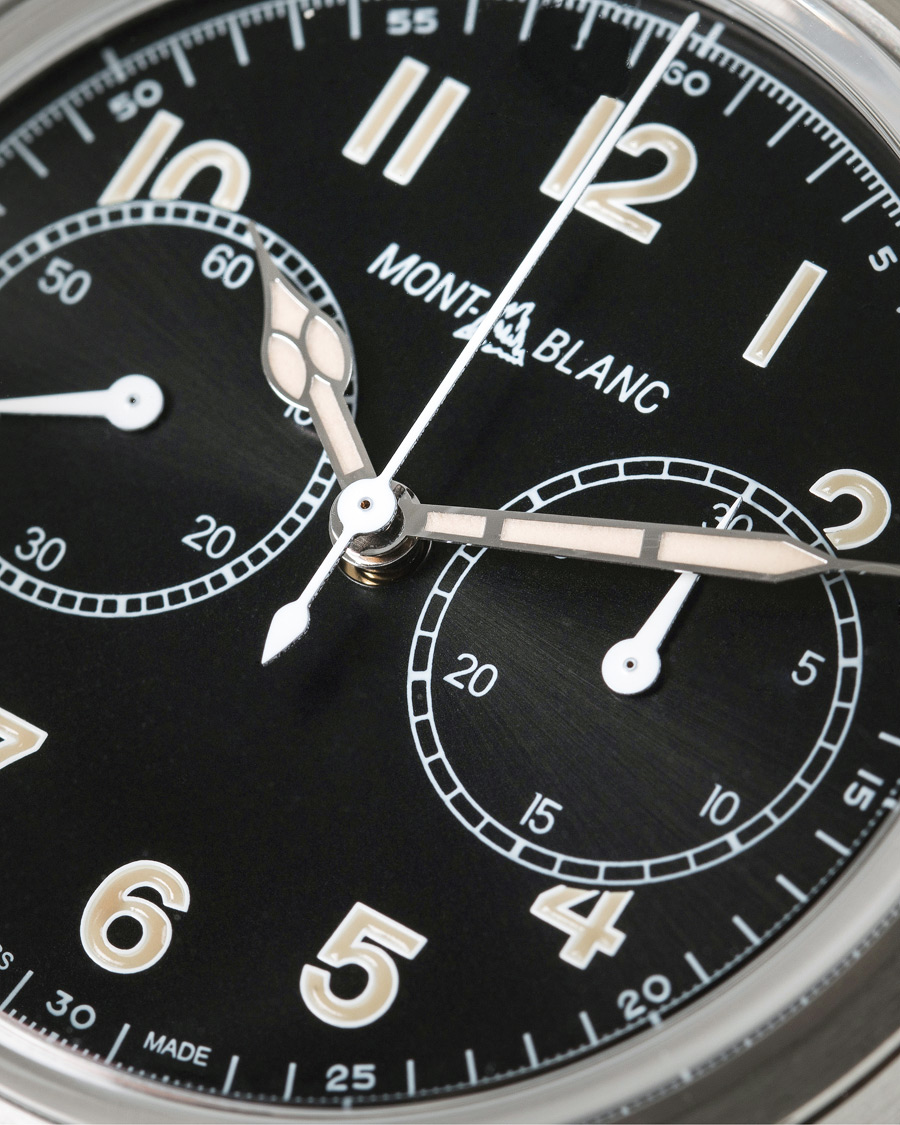 Herren | Montblanc 1858 Steel Automatic Chronograph 42mm Black Dial | Montblanc | 1858 Steel Automatic Chronograph 42mm Black Dial