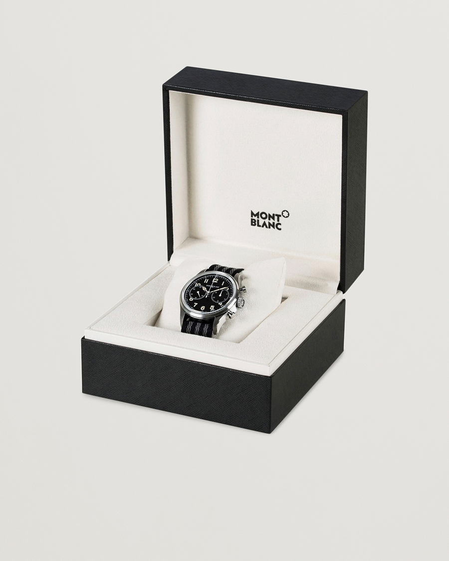 Herren | Montblanc 1858 Steel Automatic Chronograph 42mm Black Dial | Montblanc | 1858 Steel Automatic Chronograph 42mm Black Dial