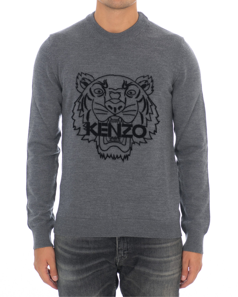Herren | Pullover | KENZO | Tiger Head Jumper Grey