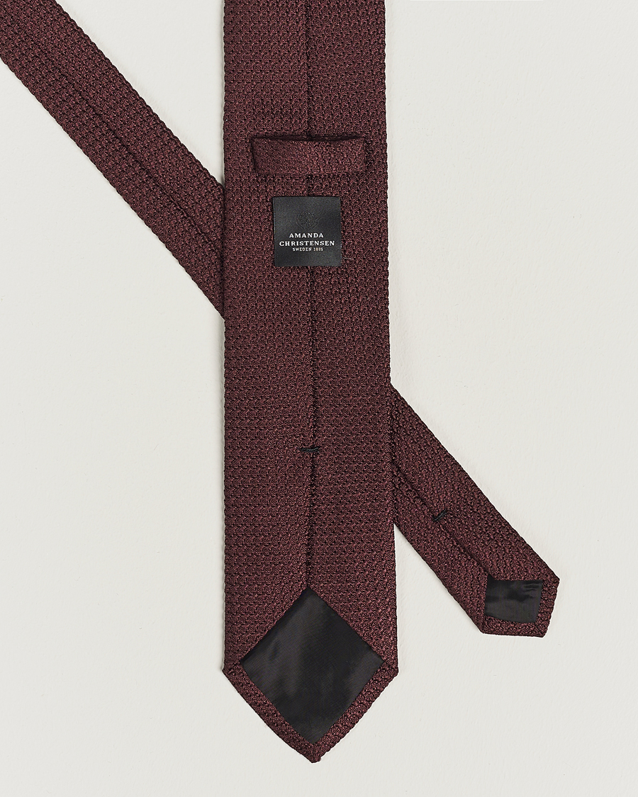 Herren | Amanda Christensen Silk Grenadine 8 cm Tie Wine | Amanda Christensen | Silk Grenadine 8 cm Tie Wine