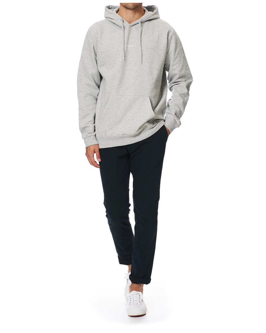 Herren | Pullover | NN07 | Barrow Printed Hoodie Light Grey Melange