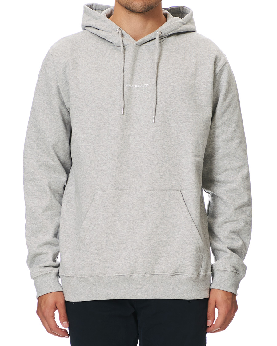 Herren | Pullover | NN07 | Barrow Printed Hoodie Light Grey Melange