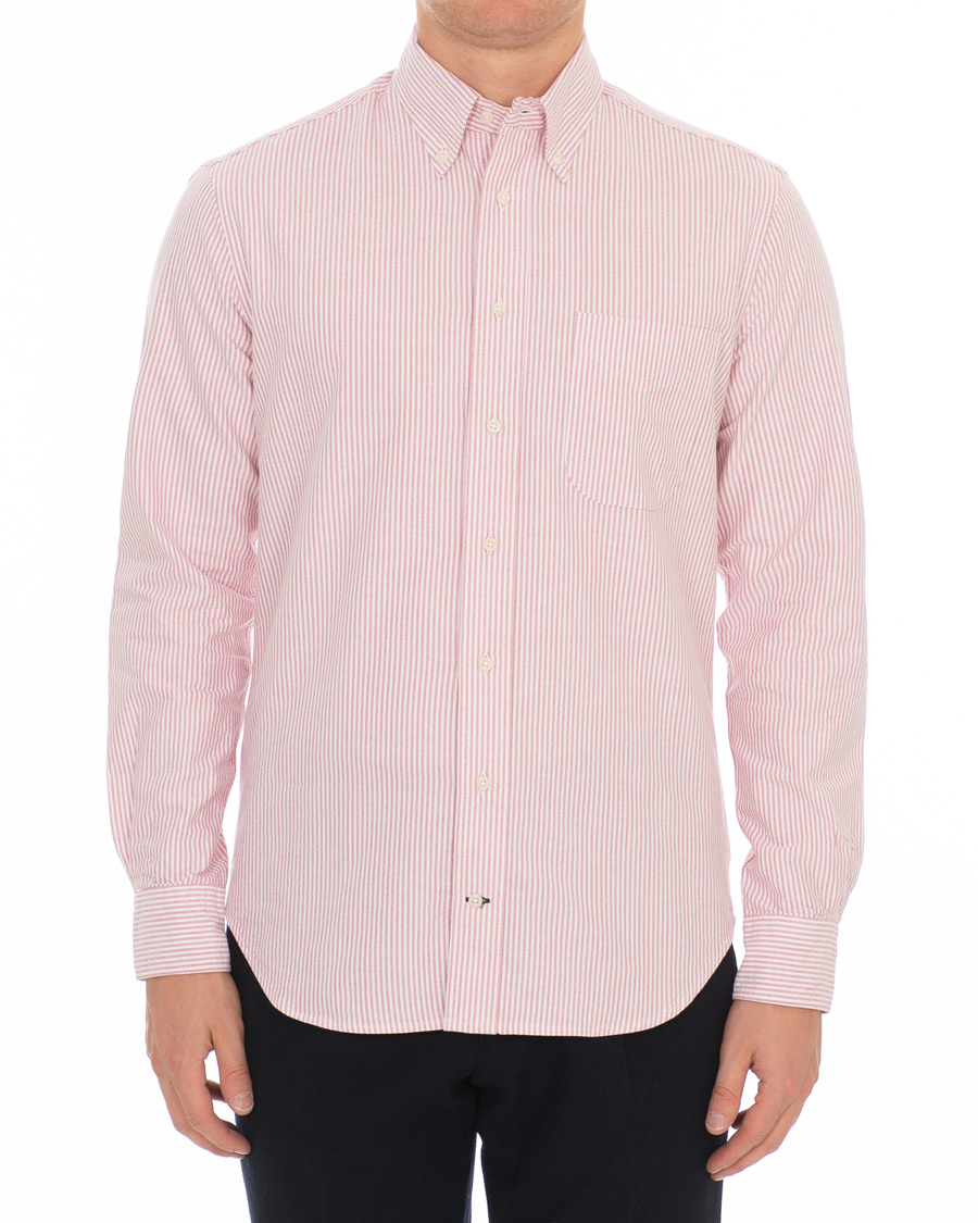 Herren | Hemden | Gitman Vintage | Button Down Striped Oxford Shirt Red
