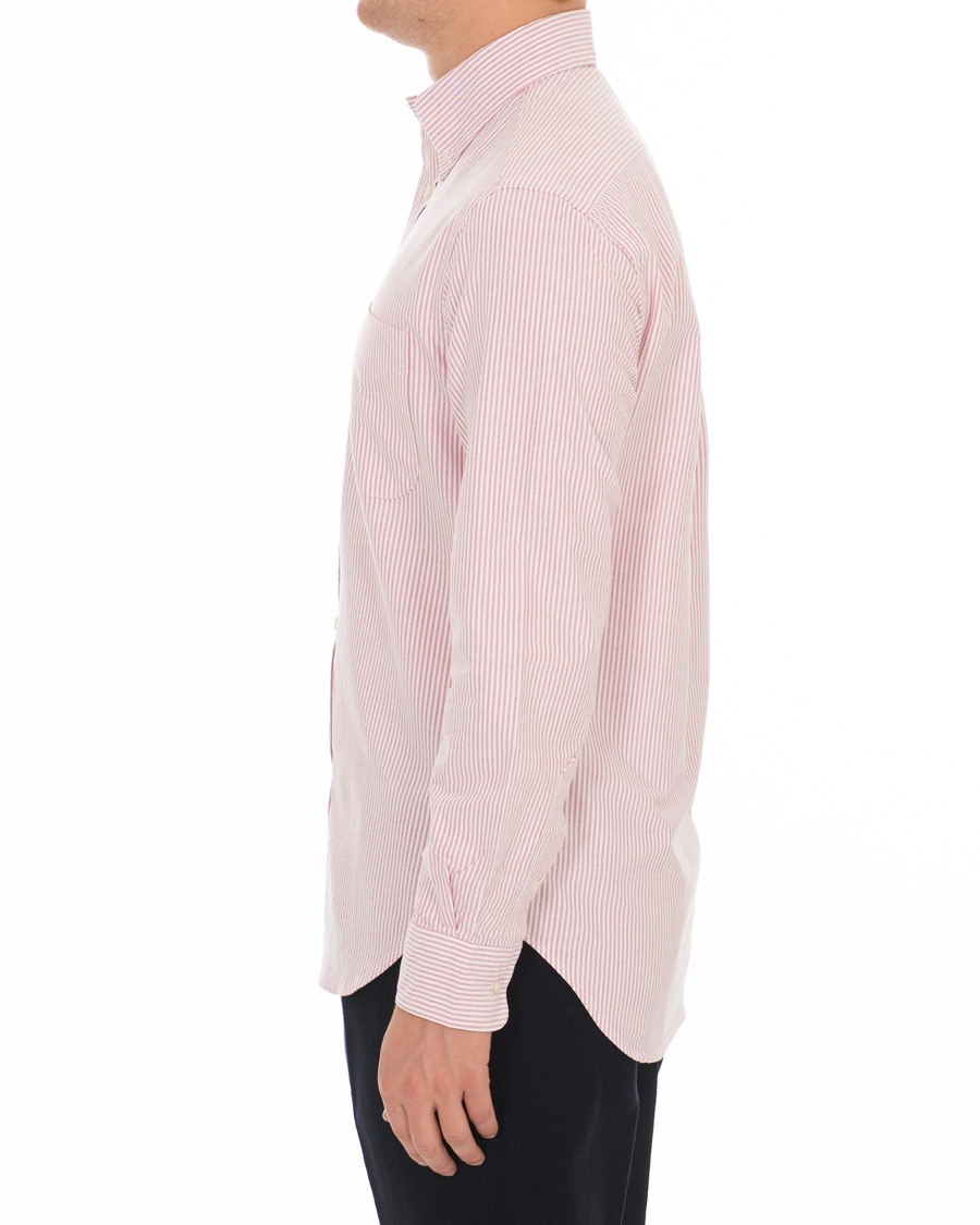 Herren | Hemden | Gitman Vintage | Button Down Striped Oxford Shirt Red