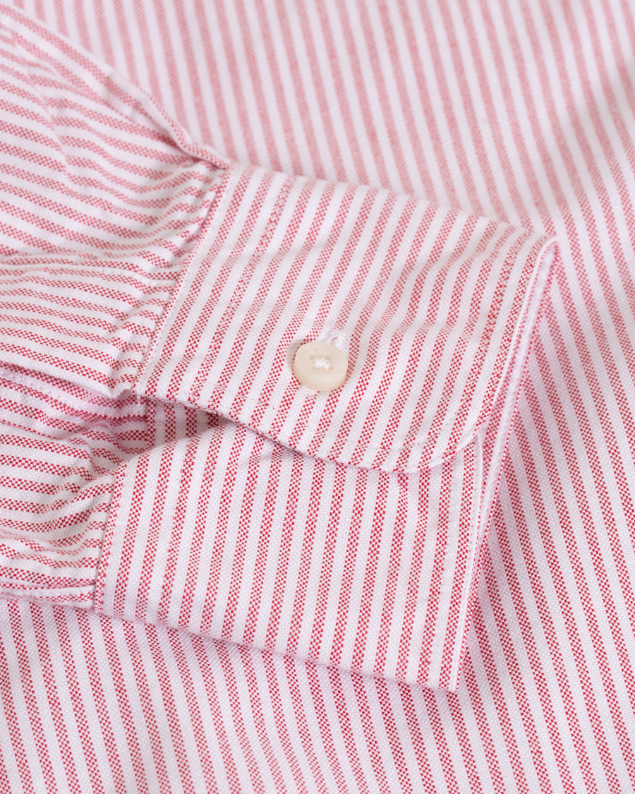 Herren | Hemden | Gitman Vintage | Button Down Striped Oxford Shirt Red