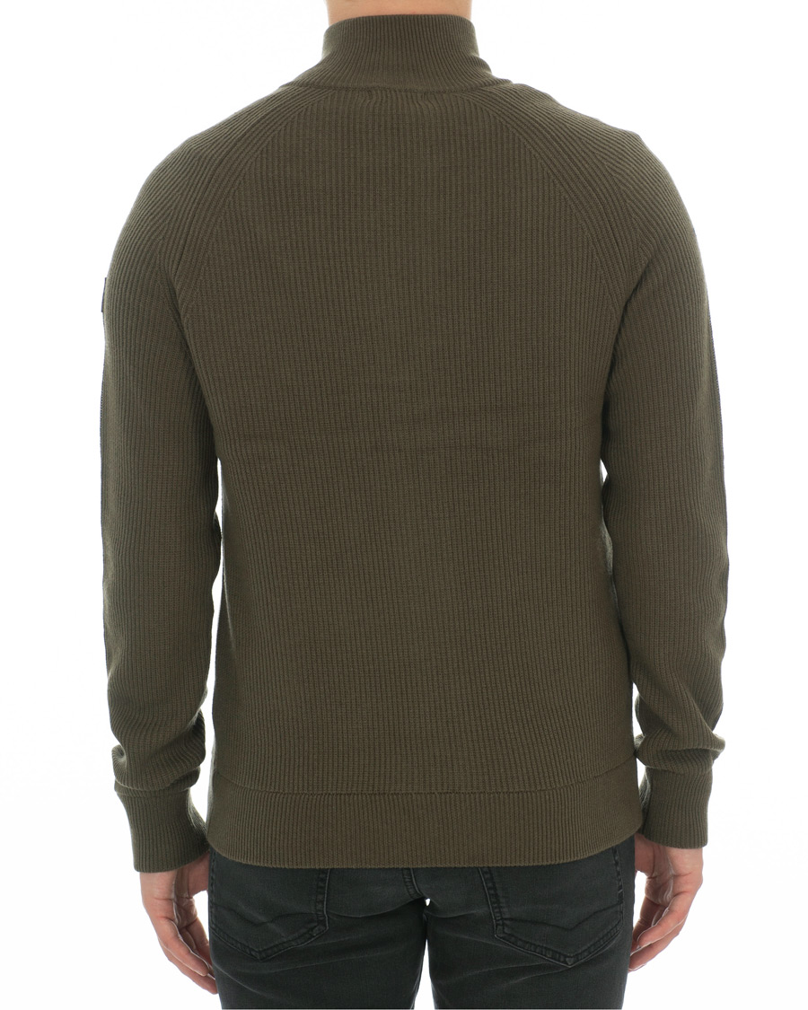 Herren | Pullover | J.Lindeberg | Carlo Cotton/Wool Full Zip Green