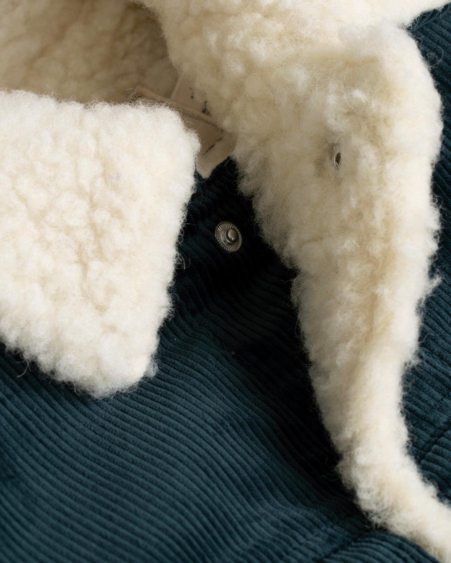 Herren | Jacken | Maison Kitsuné | Corduroy Trucker Jacket Petrol