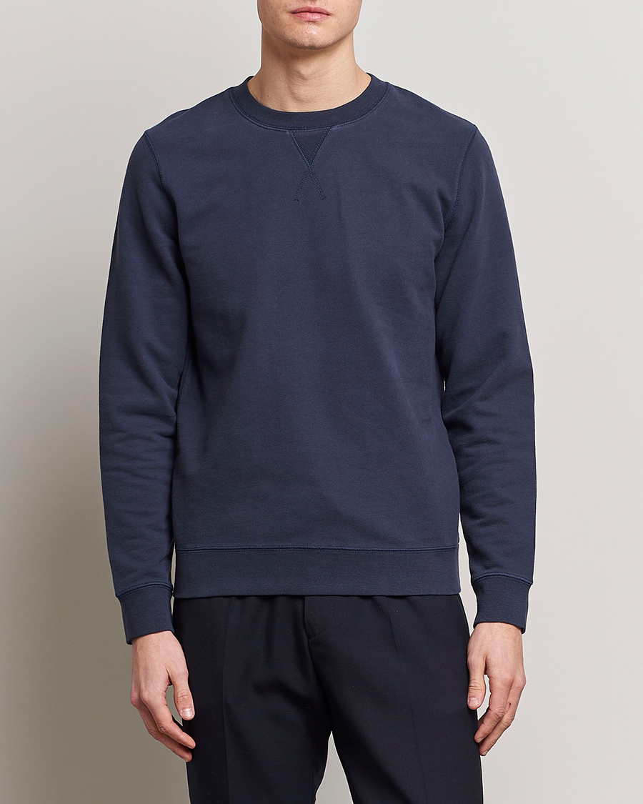 Herren | Sweatshirts | Sunspel | Loopback Sweatshirt Navy