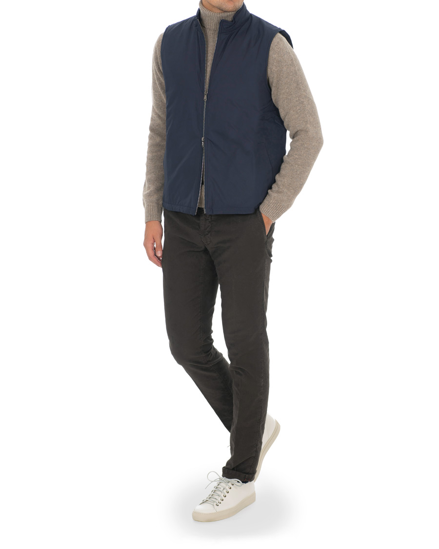 Herren | Jacken | Sunspel | Padded Full Zip Gilet Navy