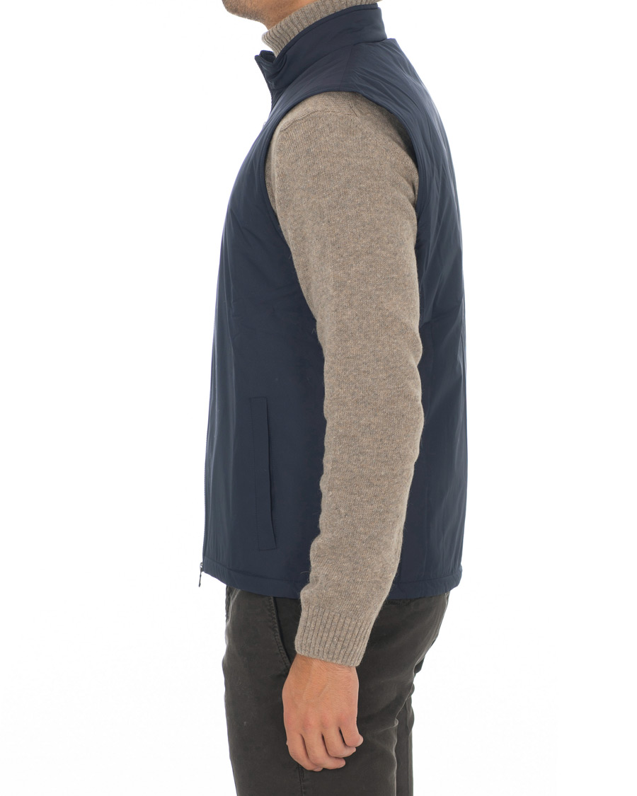 Herren | Jacken | Sunspel | Padded Full Zip Gilet Navy