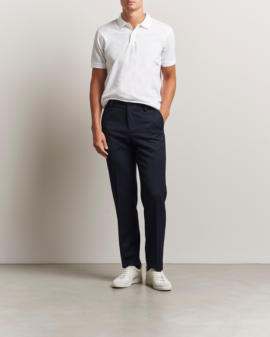 Herren | Poloshirts | Sunspel | Short Sleeve Pique Polo White