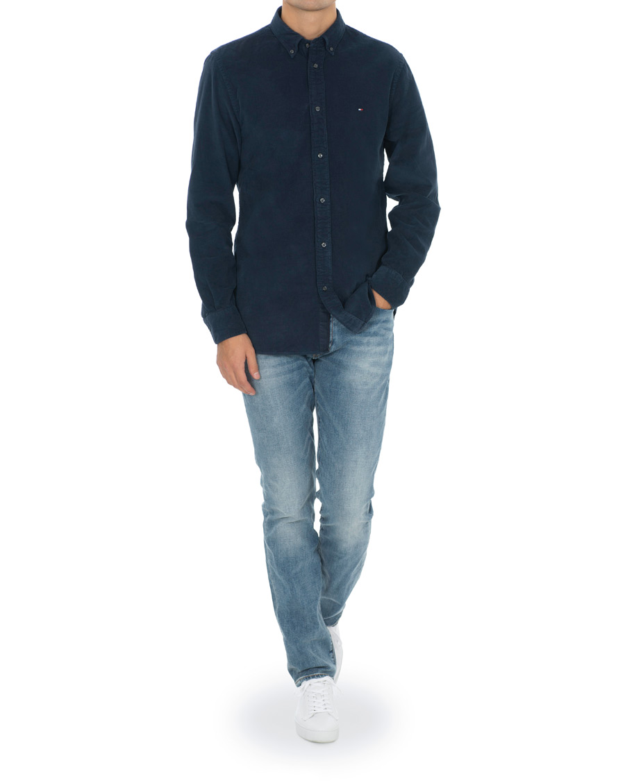 Herren | Hemden | Tommy Hilfiger | Garment Dyed Corduroy Shirt Navy