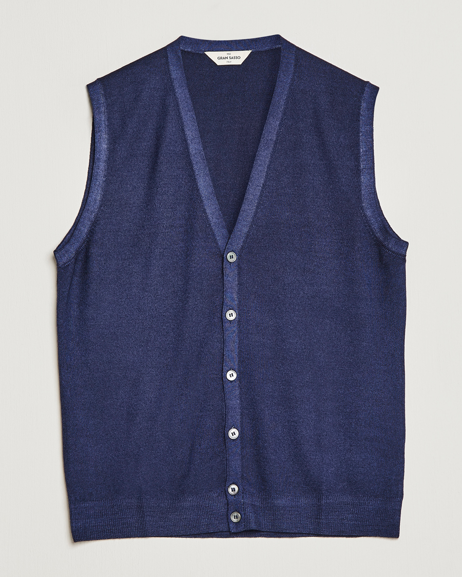 Herren | Pullover | Gran Sasso | Vintage Merino Fashion Fit Slipover Navy