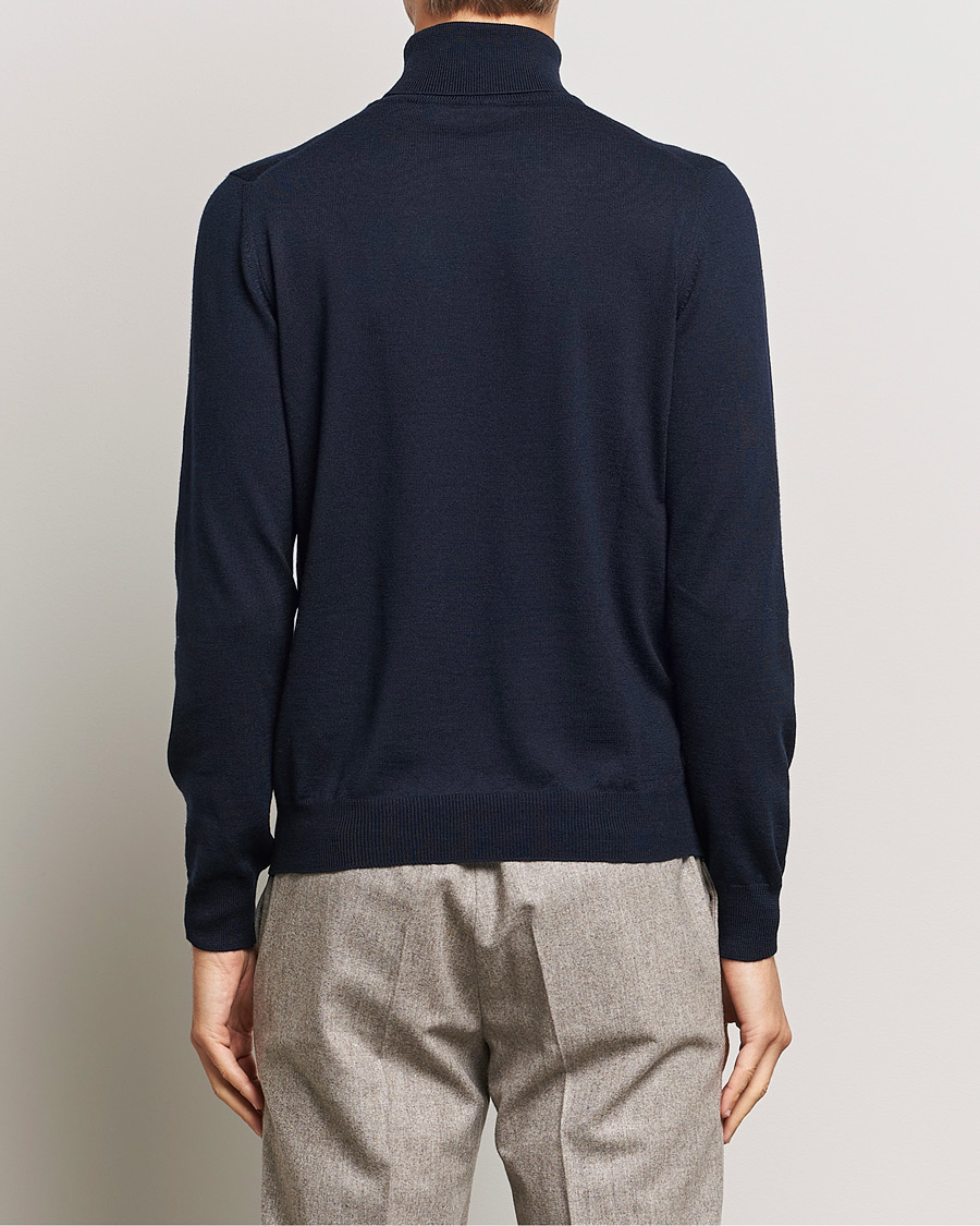 Herren | Pullover | Gran Sasso | Merino Fashion Fit Rollneck Navy