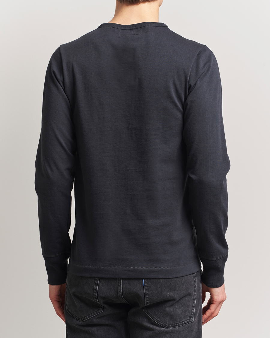 Herren | Pullover | Merz b. Schwanen | Classic Organic Cotton Henley Sweater Charcoal
