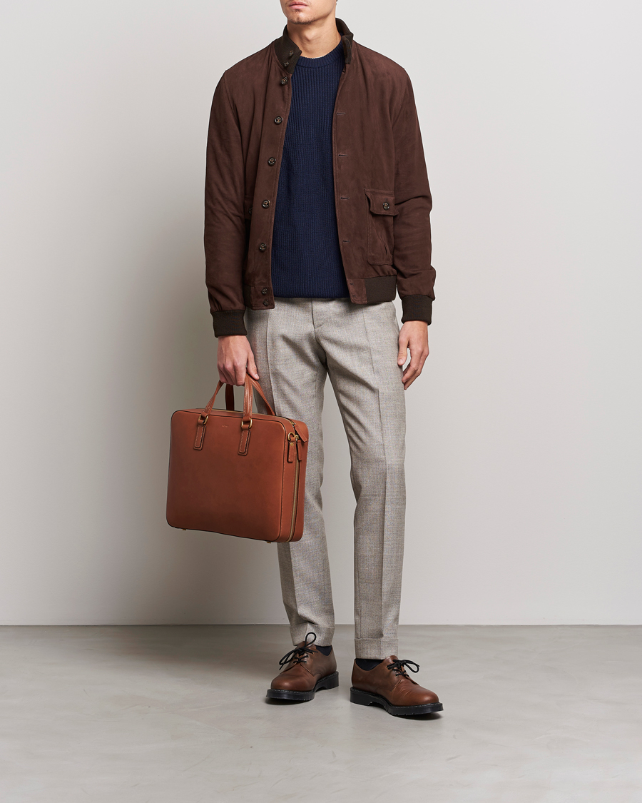 Herr |  | Mismo | Morris Full Grain Leather Briefcase Tabac