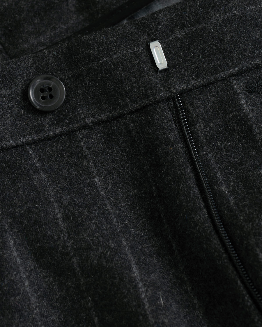 Herren | Hosen | Oscar Jacobson | Nilo Chalkstripe Side Adjuster Trousers Dark Grey