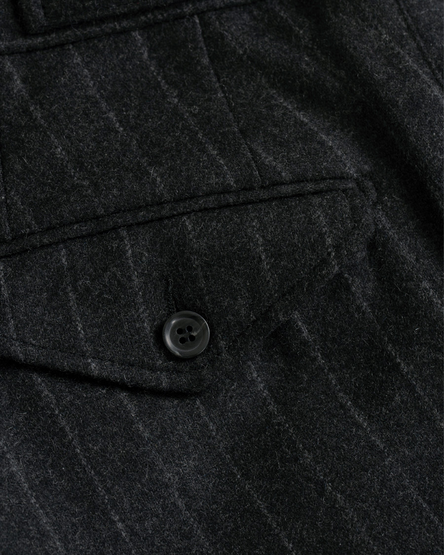 Herren | Hosen | Oscar Jacobson | Nilo Chalkstripe Side Adjuster Trousers Dark Grey