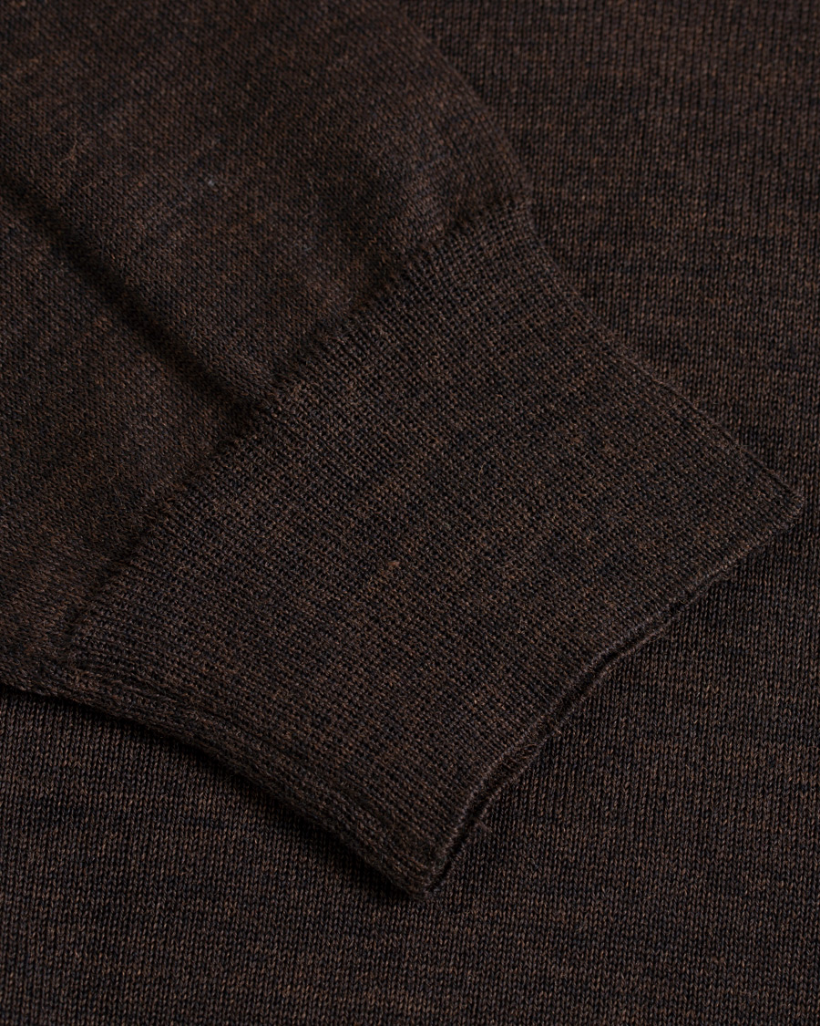 Herren | Pullover | Oscar Jacobson | Cole Extra Fine Merino Rollneck Brown
