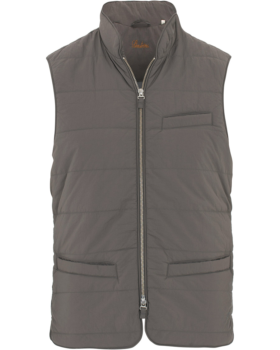 Herren | Jacken | Stenströms | Soft Quilted Nylon Vest Grey