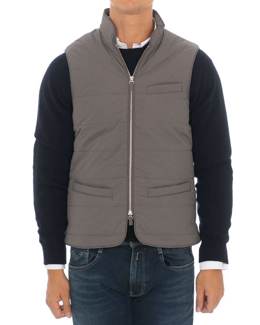 Herren | Jacken | Stenströms | Soft Quilted Nylon Vest Grey