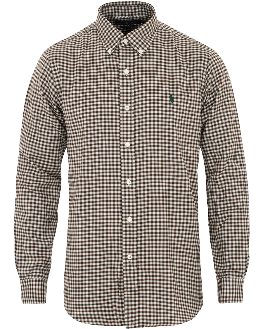 Herren | Hemden | Polo Ralph Lauren | Custom Fit Twill Check Shirt Brown/White