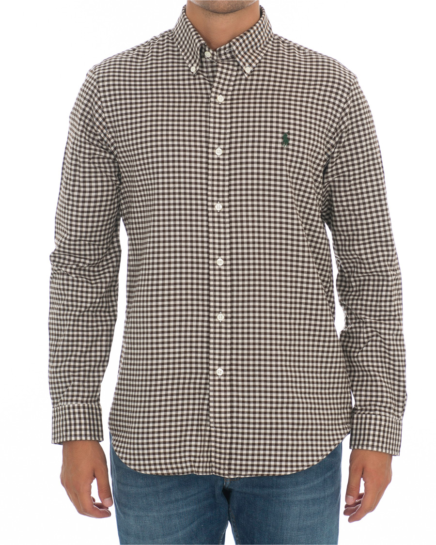 Herren | Hemden | Polo Ralph Lauren | Custom Fit Twill Check Shirt Brown/White