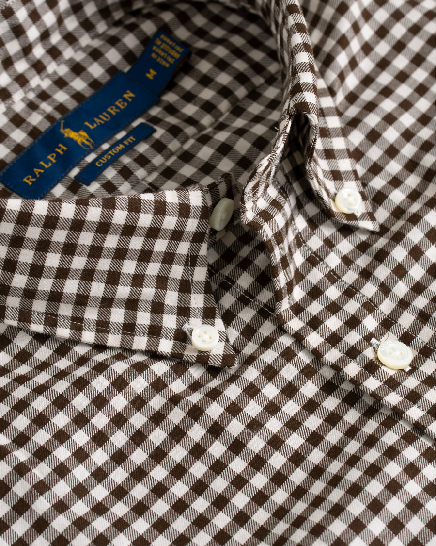 Herren | Hemden | Polo Ralph Lauren | Custom Fit Twill Check Shirt Brown/White