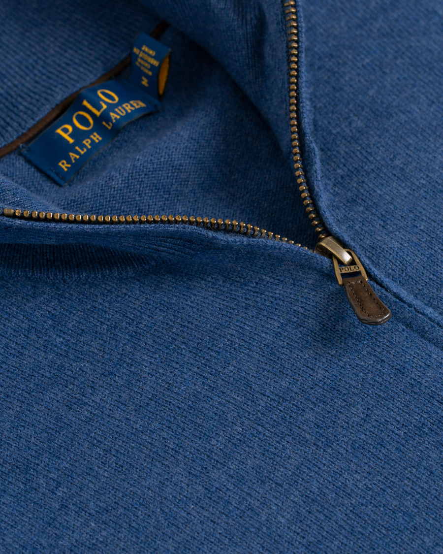 Herren | Pullover | Polo Ralph Lauren | Merino Half Zip Shale Blue