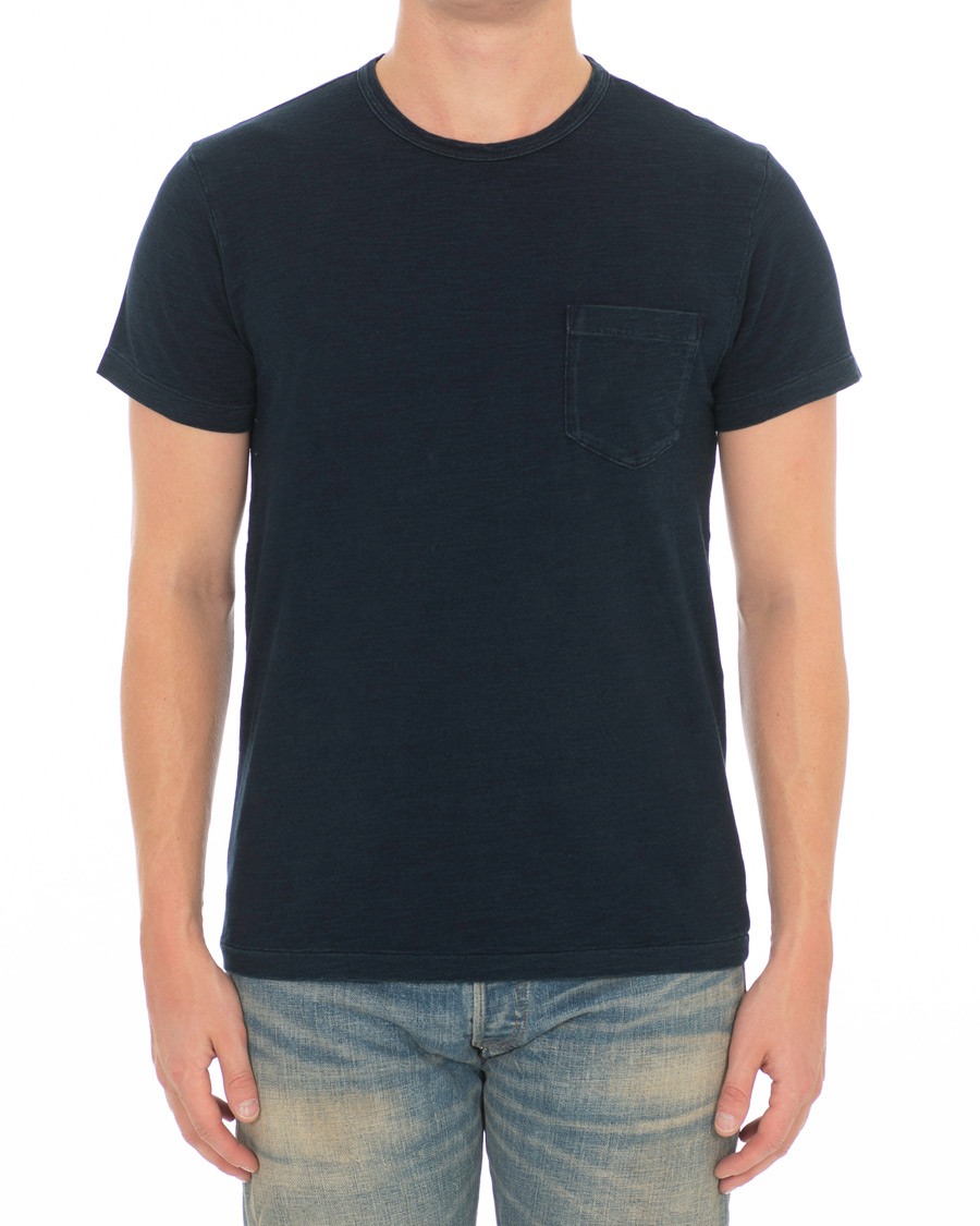 Herren | T-Shirts | RRL | Standard Pocket Tee Rinsed Blue Indigo
