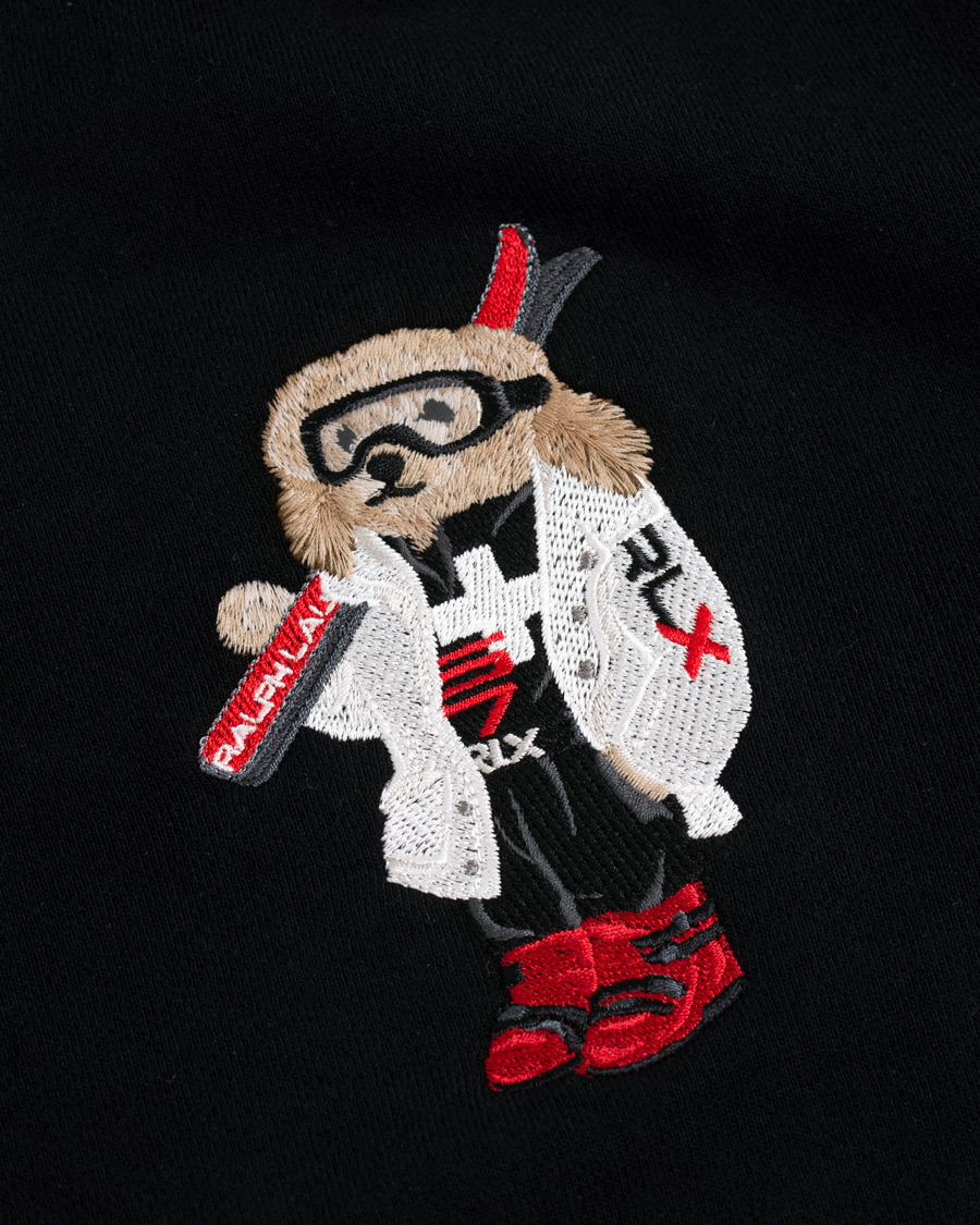 Herren | Pullover | Ralph Lauren Purple Label | Ski Bear Luxury Fleece Hoodie Black