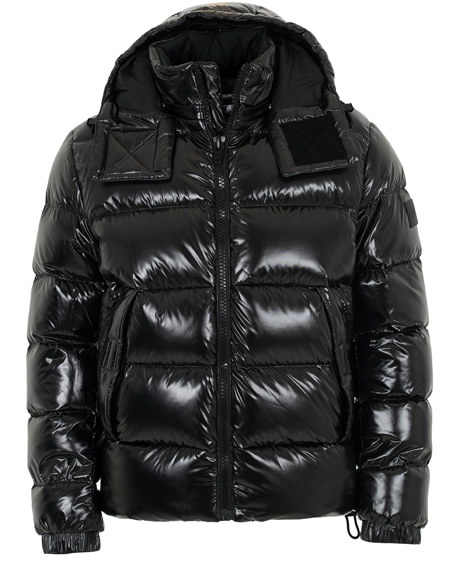 Herren | Jacken | BOSS BLACK | BOSS Domar High Shine Hooded Jacket Black