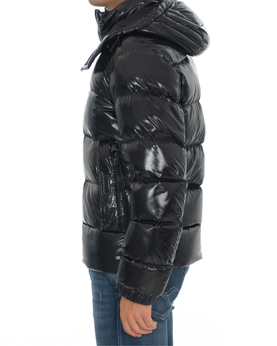 Herren | Jacken | BOSS BLACK | BOSS Domar High Shine Hooded Jacket Black