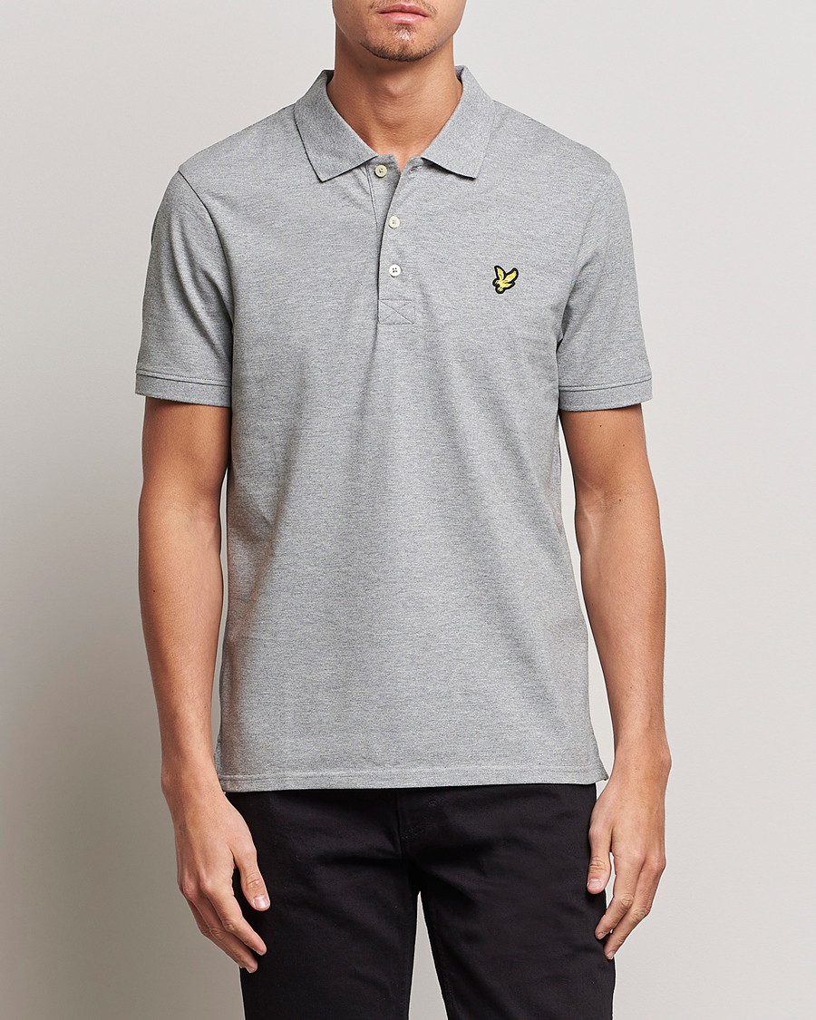 Herren | Poloshirts | Lyle & Scott | Plain Polo Shirt Mid Grey Marl
