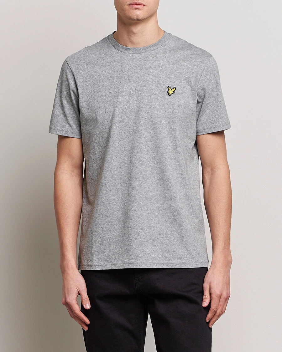 Herren | Kurzarm T-Shirt | Lyle & Scott | Crew Neck Organic Cotton T-Shirt Mid Grey Marl
