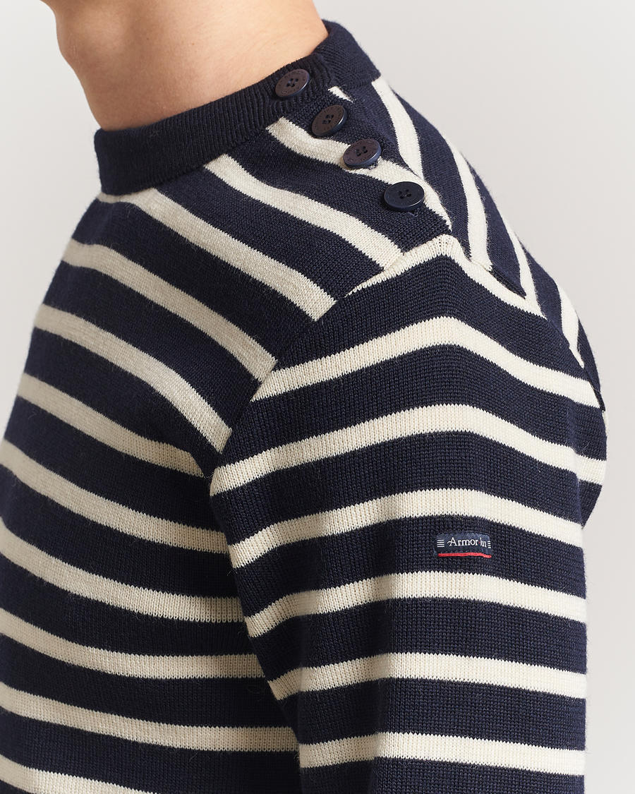 Herren | Pullover | Armor-lux | Fouesnant Classic Sweater Rich Navy/Nature