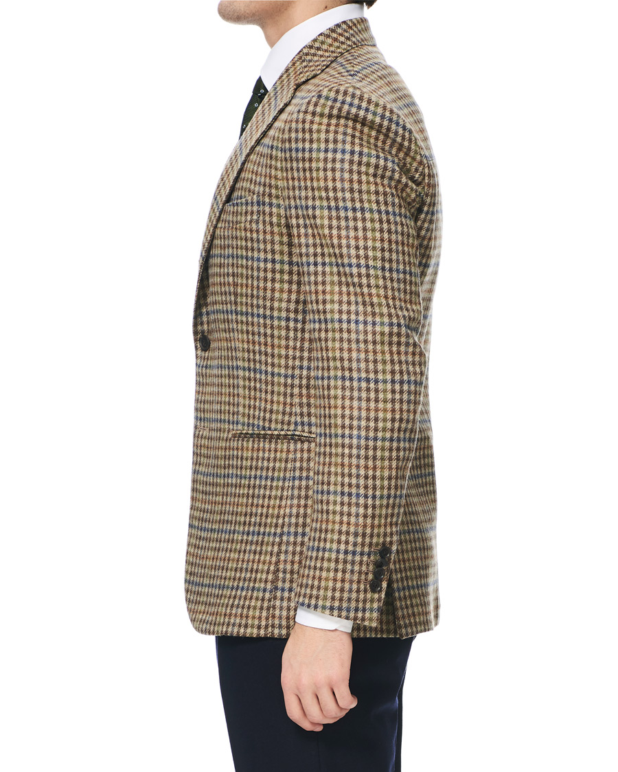 Herren | Sakkos | Berg&Berg | Dan II Gun Club Check Wool Blazer Brown/Olive