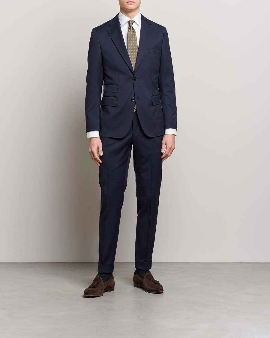 Herren | Hosen | Morris | Prestige Wool Suit Trousers Navy