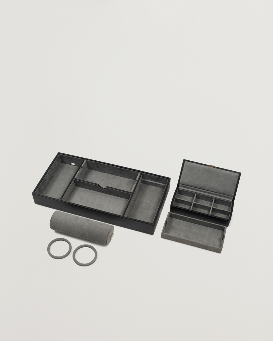 Herren | Geschenkideen zu Weihnachten | WOLF | Howard Valet Tray with Cuff Black/Grey Pebble