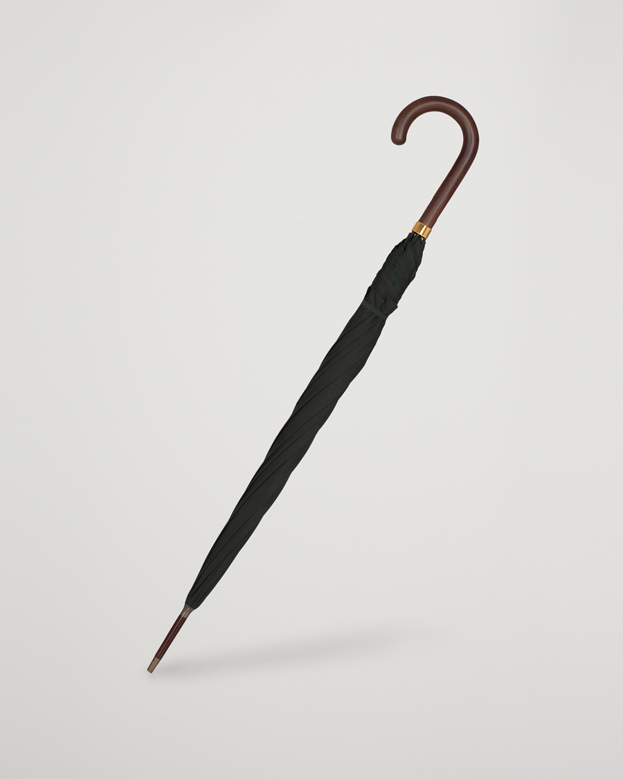 Herren | Fox Umbrellas Polished Hardwood Umbrella Racing Green | Fox Umbrellas | Polished Hardwood Umbrella Racing Green