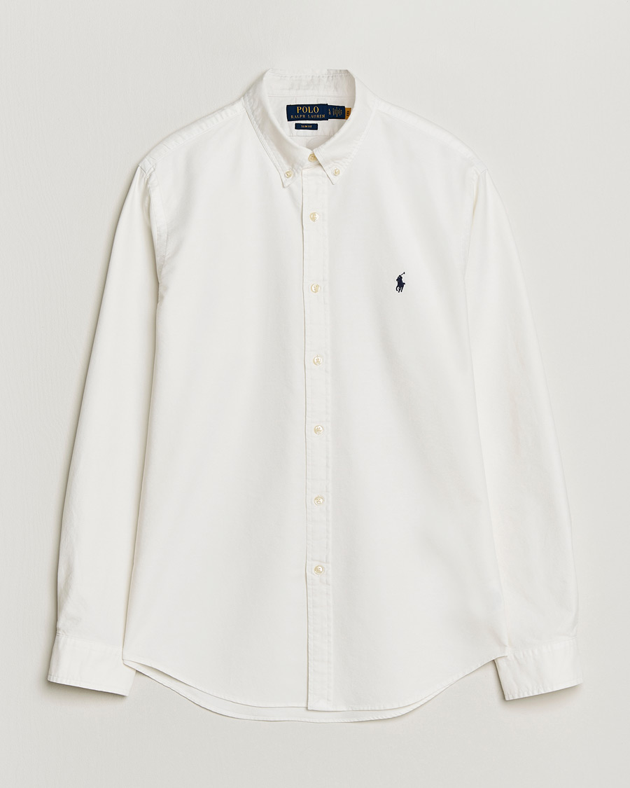 Herren | Hemden | Polo Ralph Lauren | Slim Fit Garment Dyed Oxford Shirt White
