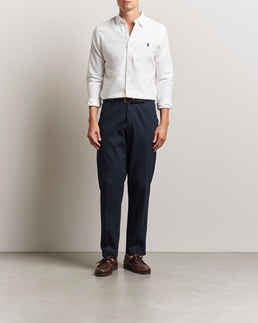 Herren | Hemden | Polo Ralph Lauren | Slim Fit Garment Dyed Oxford Shirt White