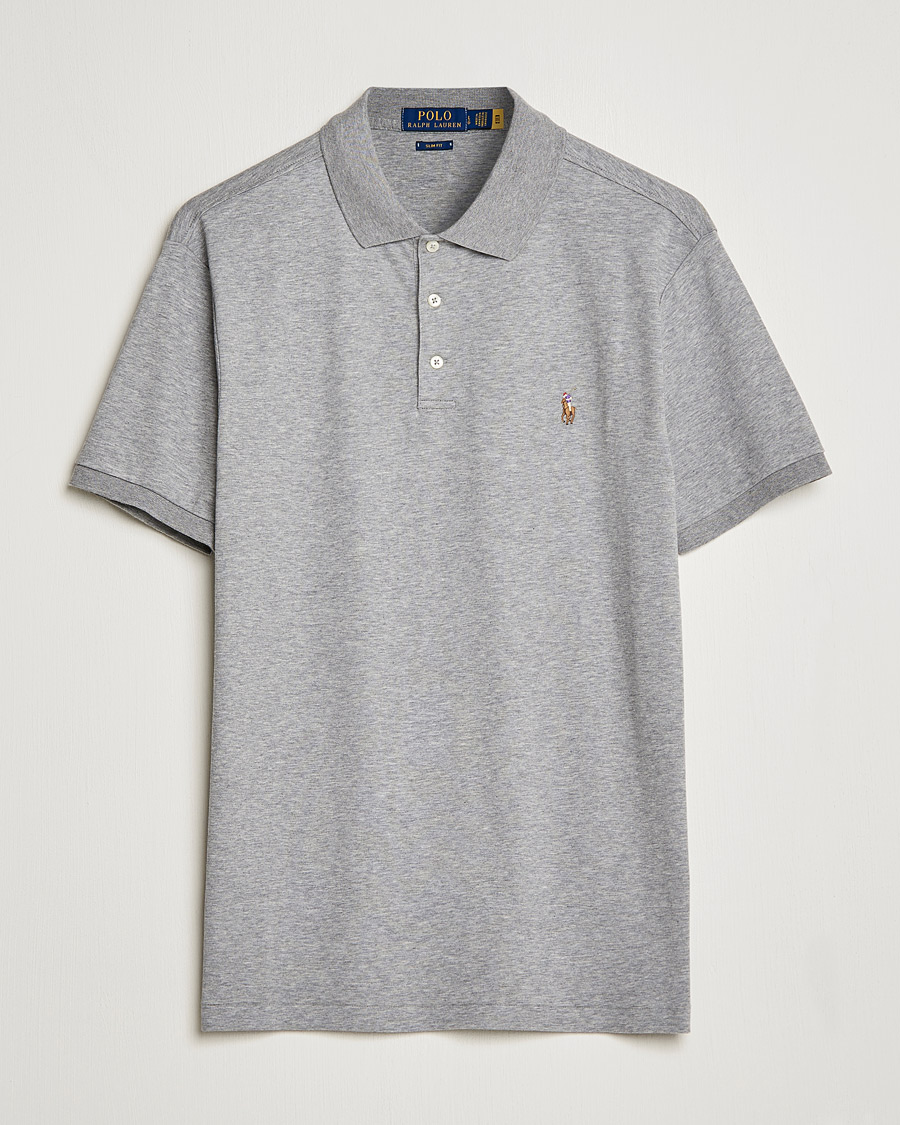 Herren | Poloshirts | Polo Ralph Lauren | Slim Fit Pima Cotton Polo Steel Heather