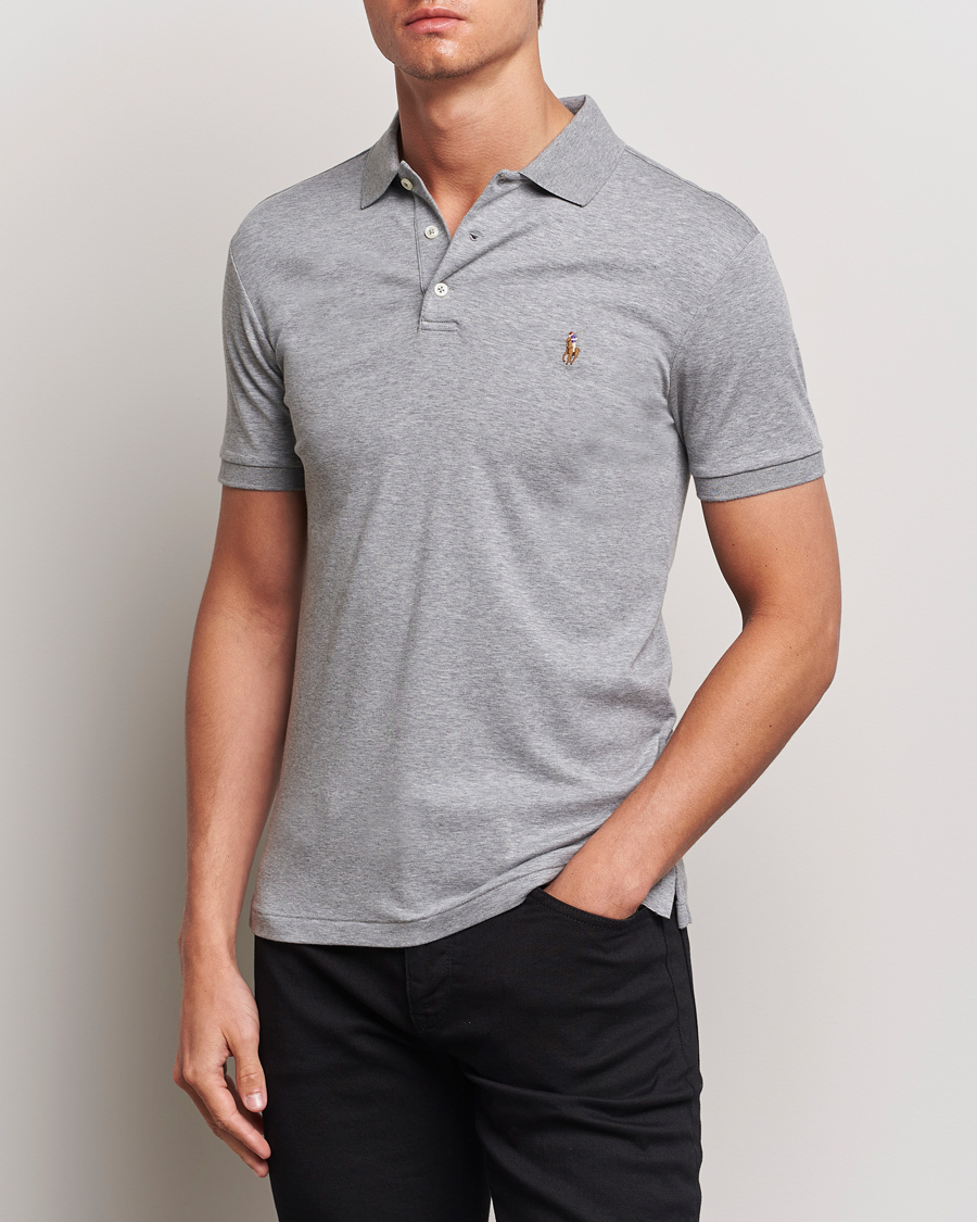 Herren | Poloshirts | Polo Ralph Lauren | Slim Fit Pima Cotton Polo Steel Heather