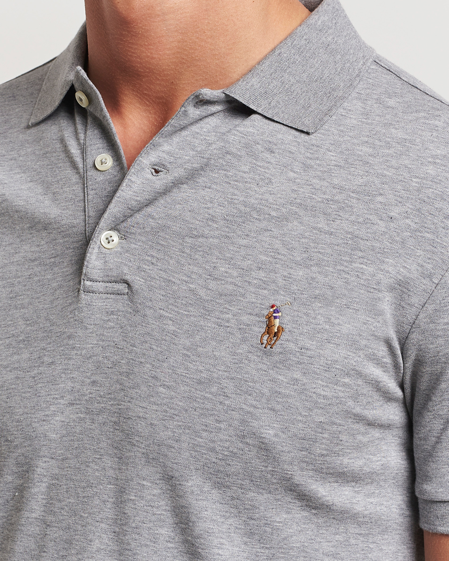 Herren | Poloshirts | Polo Ralph Lauren | Slim Fit Pima Cotton Polo Steel Heather