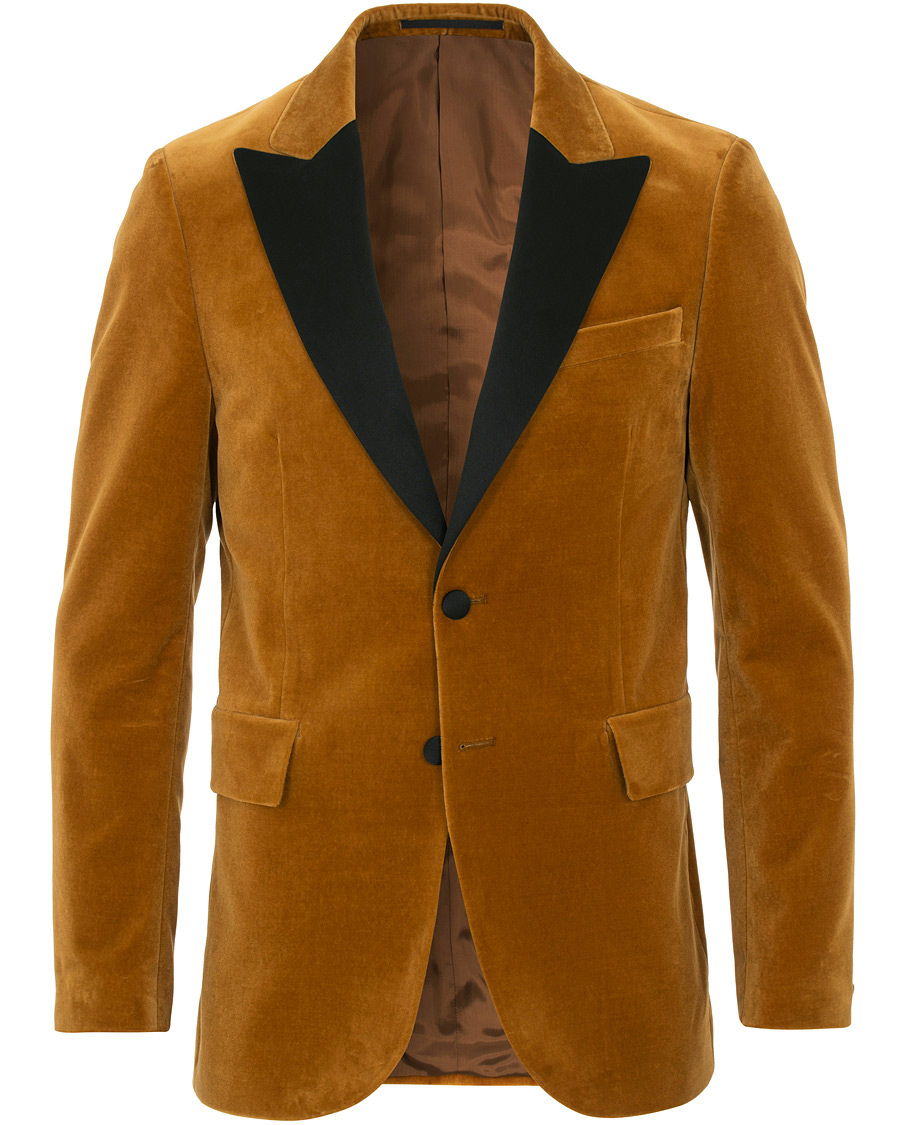 Herren | Sakkos | Tiger of Sweden | 1903 Velvet Tuxedo Blazer Mustard