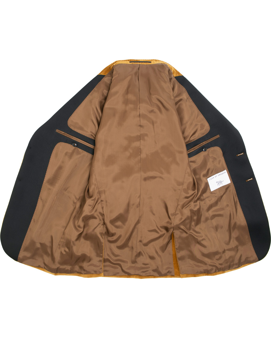 Herren | Sakkos | Tiger of Sweden | 1903 Velvet Tuxedo Blazer Mustard