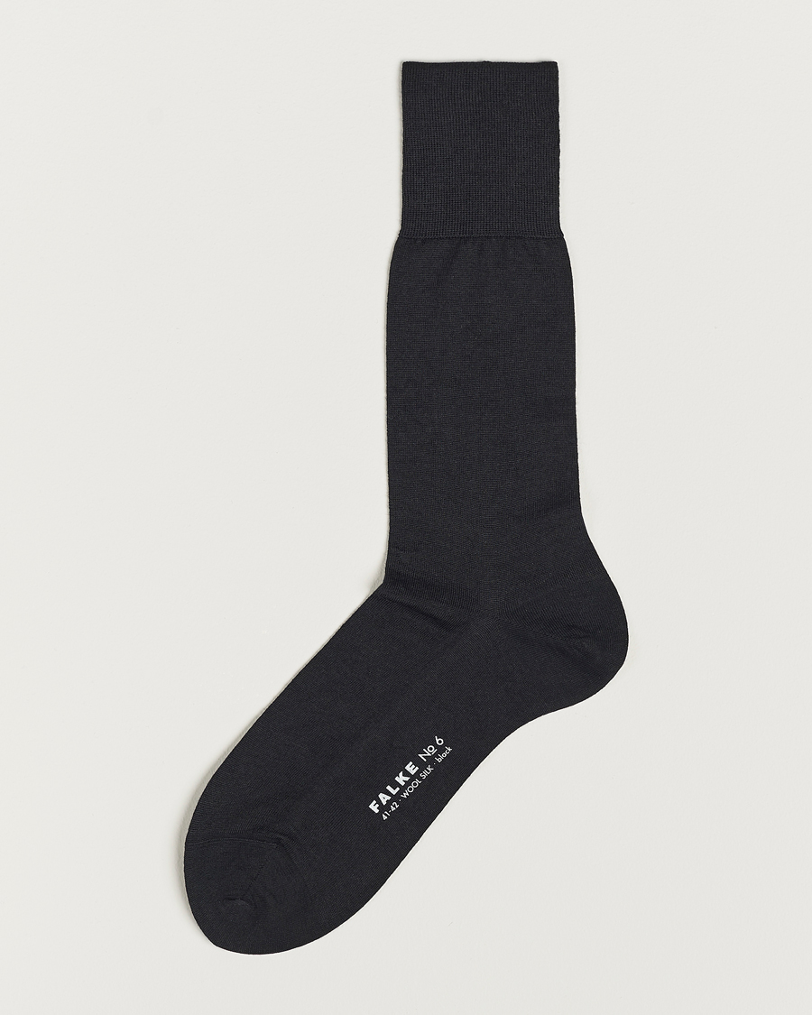 Herren | Unterwäsche | Falke | No. 6 Finest Merino & Silk Socks Black
