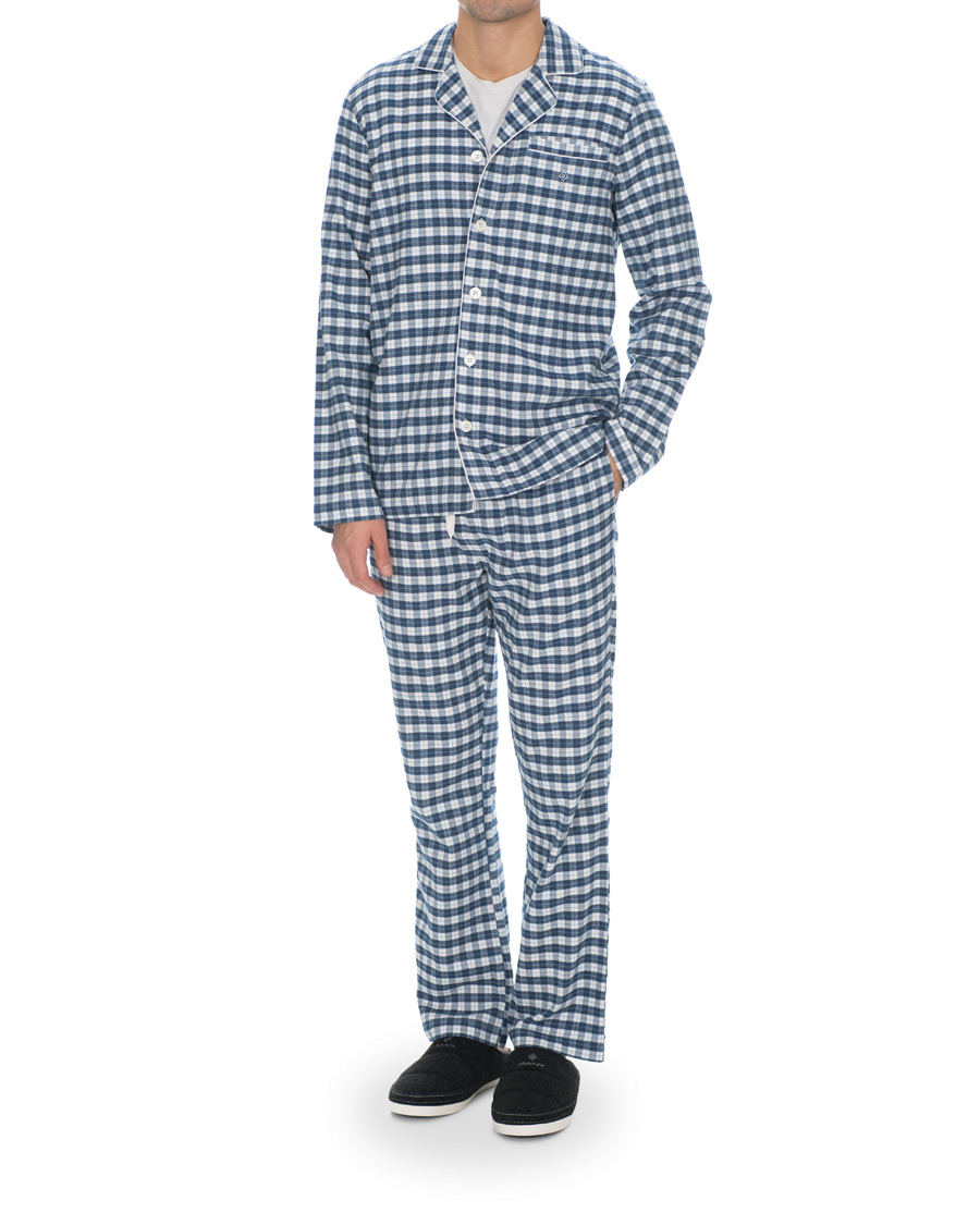 Herren | Unterwäsche | Gant | Flannel Pyjama Set Eggshell