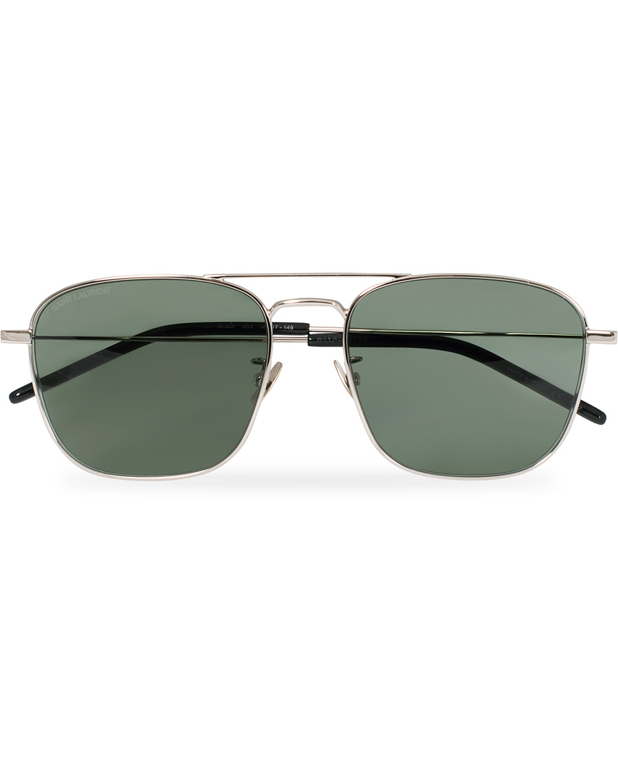Herren | Saint Laurent SL 309 Sunglasses Silver/Green | Saint Laurent | SL 309 Sunglasses Silver/Green